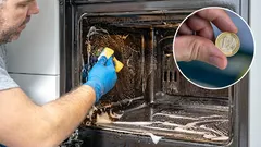 オーブンから油や汚れを簡単に落とす方法とは?コインと膨張剤が必要になる理由